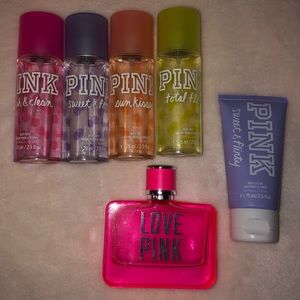 Pink body mists bundle